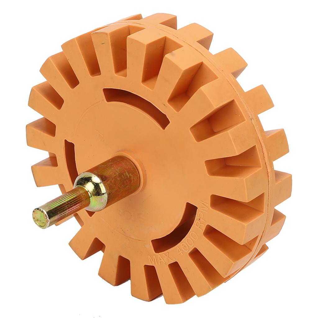 4in Rubber Eraser Wheel Sticker Film Glue Remover Pneumatic Decal Paint Cleaner Disc 25mm Diameter
