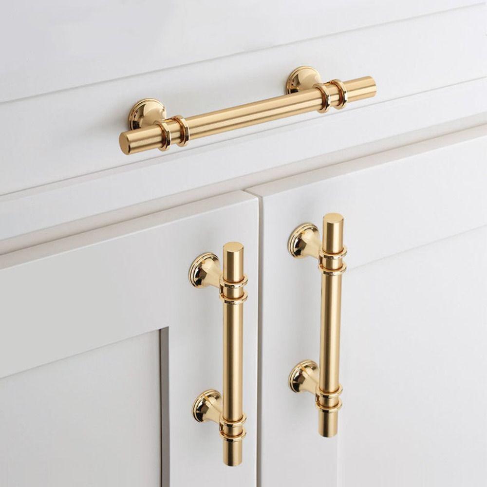 Ergonomic Drawer Pulls Zinc Alloy Door Handle Modern Simple Cabinet Handles  Wardrobe