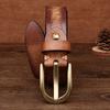 New Men's First Layer Cowhide Retro Belt Personalized Copper Buckle Casual Jeans Belt