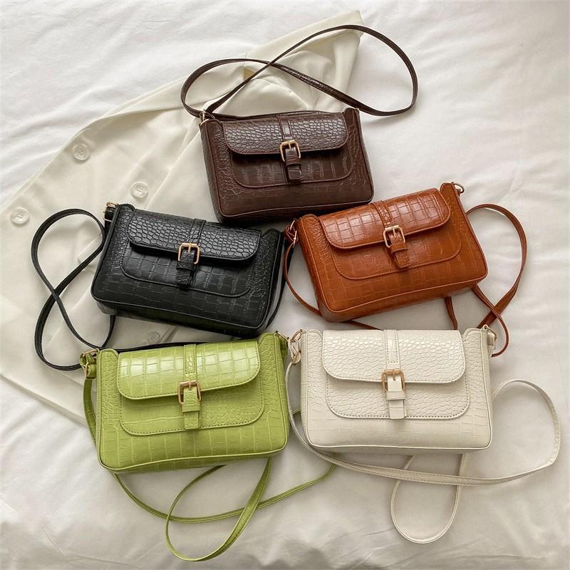 Womens Crossbody Trendy Shoulder Bag With Solid Color Design For Streetwear