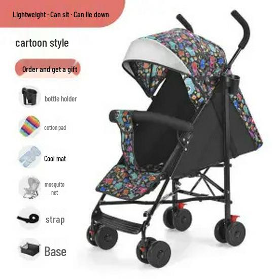 Lightweight Folding Baby and Toddler Umbrella Stroller with Recline Feature