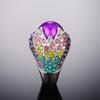 1Pc Fashionable Retro Exaggerated Full Synthetic Zircon Petal Ring Fashion Ring