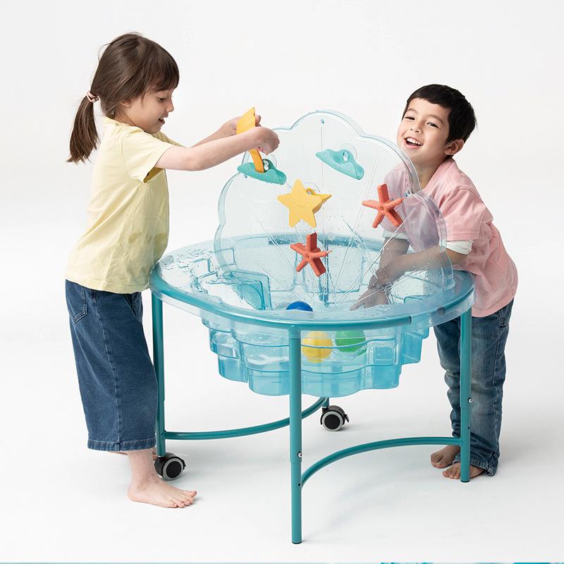 WEPLAY Children s Sand and Water Movable Plastic Doll Play Table