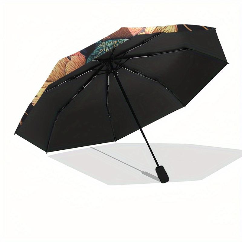 Colorful Bear Mandala Wall Art DecorUmbrella, Portable 3-Fold Compact Umbrella for Men & Women Gift