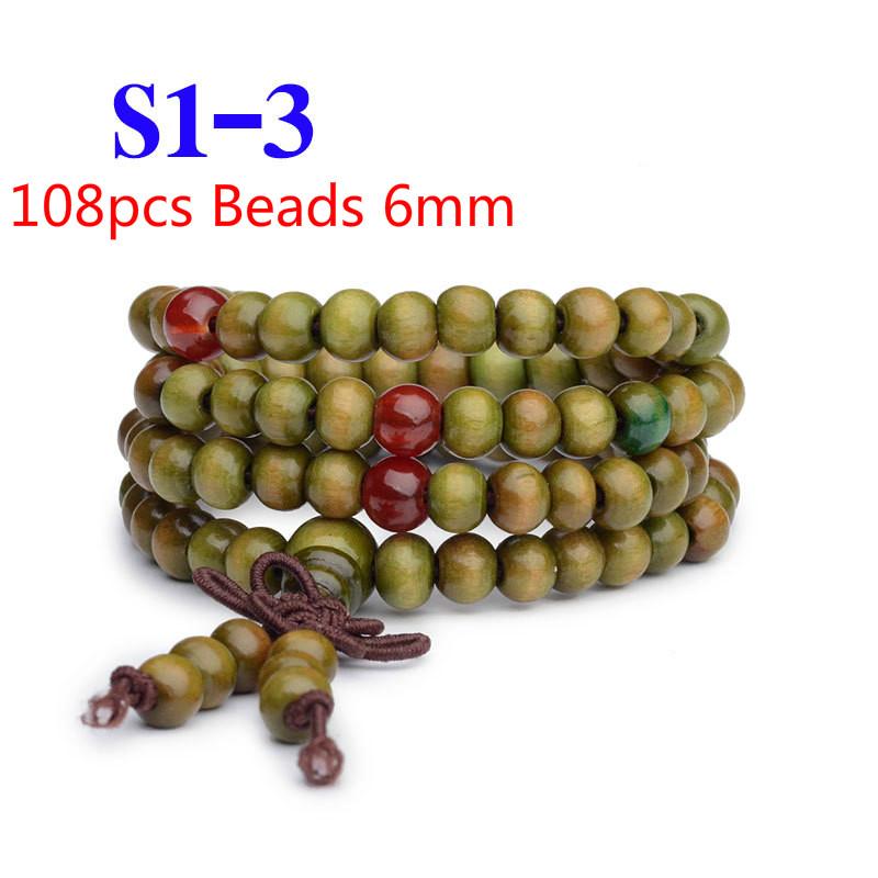 Pulseras 108 Beads 6mm Natural Sandalwood Buddhist Buddha Wood Prayer Bead Mala Unisex Men Bracelets & Bangles Jewelry Bijoux