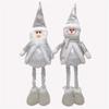 Santa/Snowman/Elf Stretchable Decoration Adjustable Height Silver Ornament For Window Home Christmas Holiday Decoration