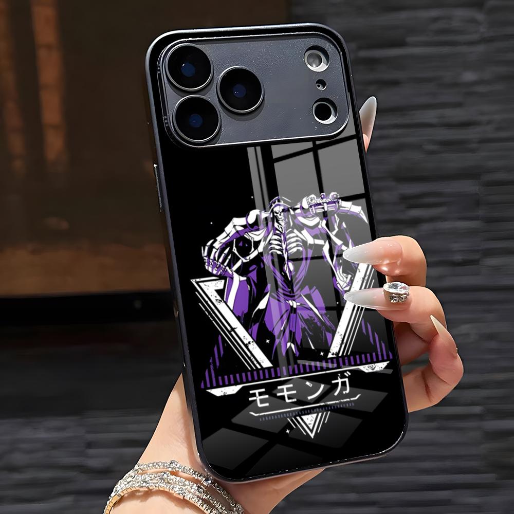 O-Overlords Anime Phone Case For IPhone 17 Pro Max 16 15 14 Pro Max 13 11 X Xs Xr 8 7Plus Glass Cover