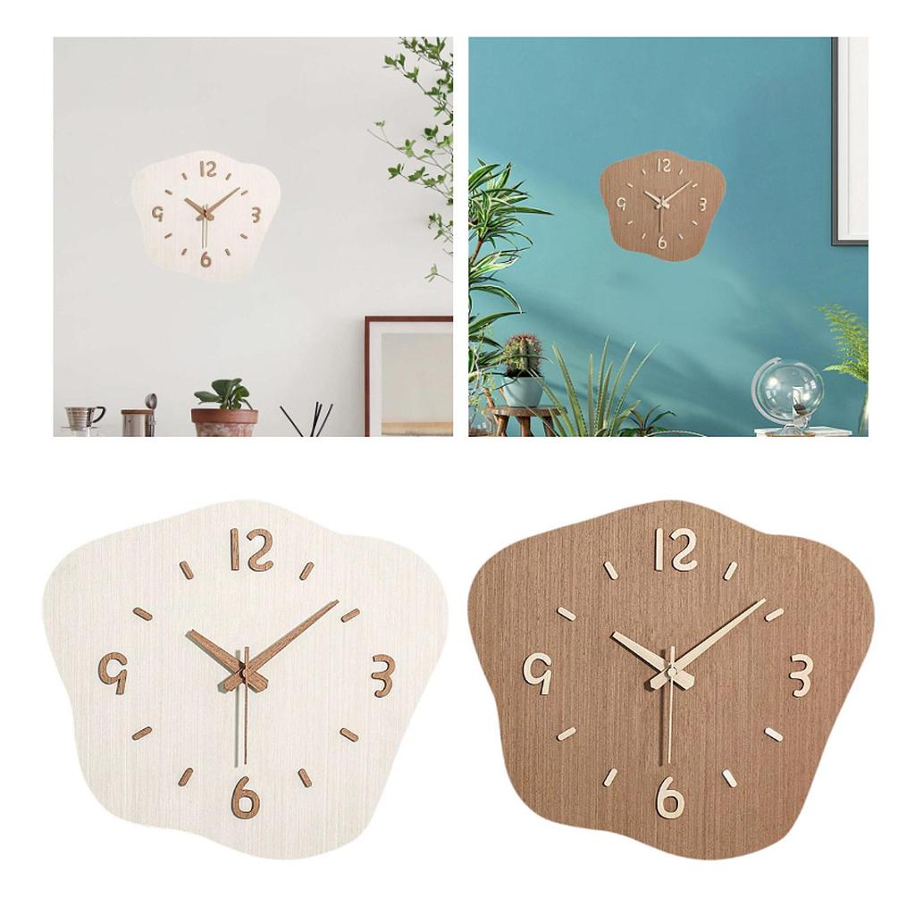Wall Clock Irregular Clock Hanging Ornament Wall Decor for Dining Room Apartment