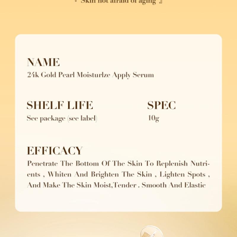 Ser de Apă cu Colagen și Perle de Aur 24K SADOER Hidratant și Hidratant