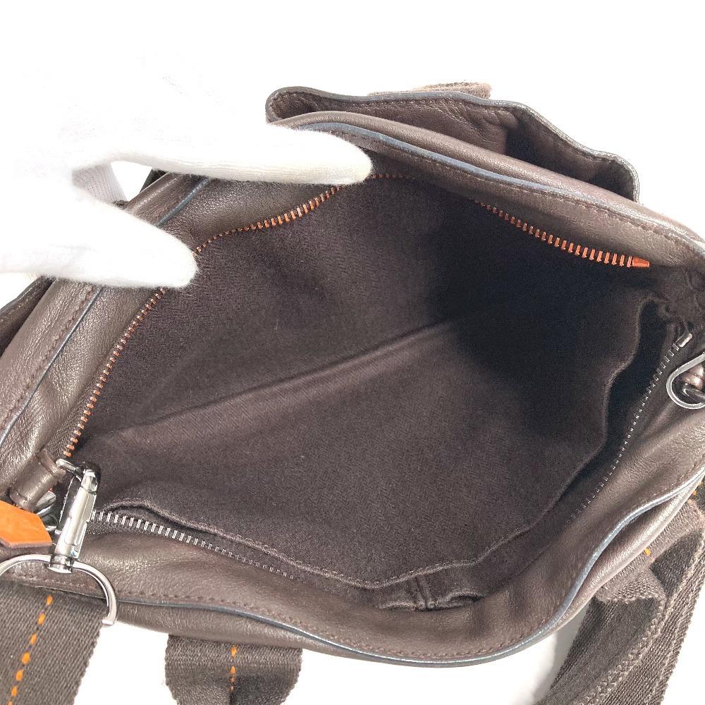 HERMES Orange stitch Caravan Horizontal PM 2WAY Shoulder Bag Hand Bag