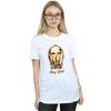Star Wars Womens/Ladies The Rise Of Skywalker C-3PO Stay Gold Cotton Boyfriend T-Shirt