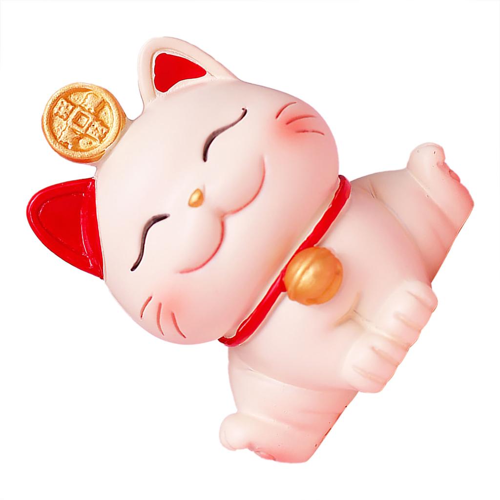 Lucky Cat Ornament Synthetic Resin Fortune Cat Statue Decoration for Home Living Room SJ0001 4