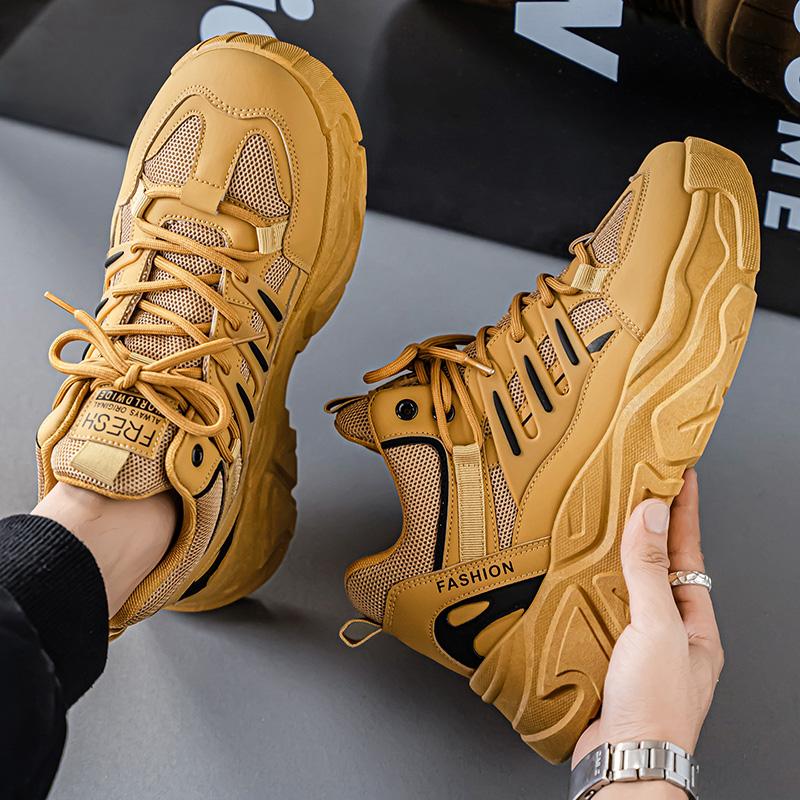 New Men's Fashion Casual Low Top Sports Shoes Students Thick Sole Comfortable Sneakers Boys Male Classic Breathable Basketball Shoes