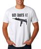 Uzi Does It  Funny Gun Rights 2nd Amendment TShirt 100 Cotton ONeck Summer Short Sleeve Casual Mens Tshirt Size S3XL