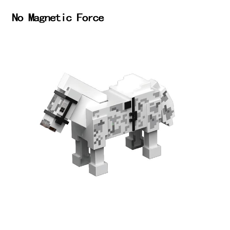 Pixel-Stil Mineral Magnet Welt Magnetische Bausteine Montage Ersatzteile Sensorisches Spielzeug für Kinder DIY Tierwürfel Grundplatte