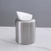 Stainless Steel Trash Can Small Countertop Trash Can 1.5L Trash Bin With/Without Swing Lid Tabletop Waste Bin for Office