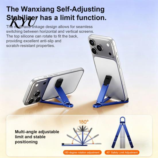 Cell Phone Stand Mini Foldable Keychain, Portable Holder for Key Chain Desk, Pocket Home Office Travel
