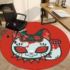 1pc Cats Skulls Office Round Area Rug,  Mat Suitable For Office, Under Office Chairs Bedroom Living Room Home Decor, Room Deco