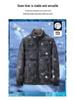 Men's Windproof Winter Down Jacket with Detachable Liner - Middle-Aged Business Style