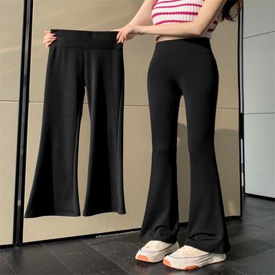 Haihose Schlaghosen Damen Oberbekleidung Leggings High Waist Schlankmachend Slim Fit Hüftanhebung Abdomen Frühling und Herbst Yoga Hufeisenhose