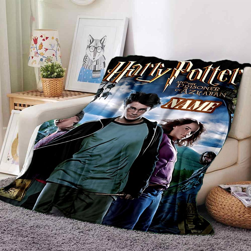 Custom Name "Harry's Magical Adventure" blanket for Couch & Bed, Plush Cozy Fuzzy Blanket Super Soft & Warm Blankets for Fall and Winter. 090864