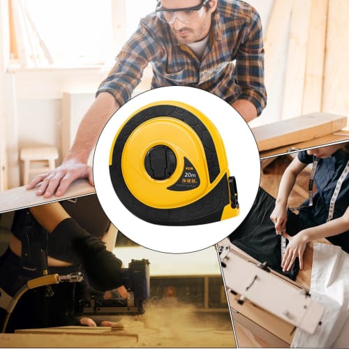 Measure Tape, Leather Tape Measure, 3x Faster Retraction, Surveying Tape Measure, 20m, 30m, 50m, Rust-Resistant, Durable, Ideal for Sports, Civil Engi