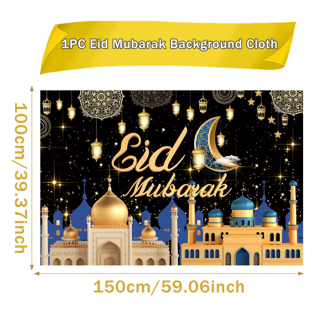 Eid Mubarak Hintergründe Ramadan Dekoration 2024 für Zuhause Eid Al Adha Ramadan Kareem Islamische Muslimische Partydeko Eid Al Adha Geschenke