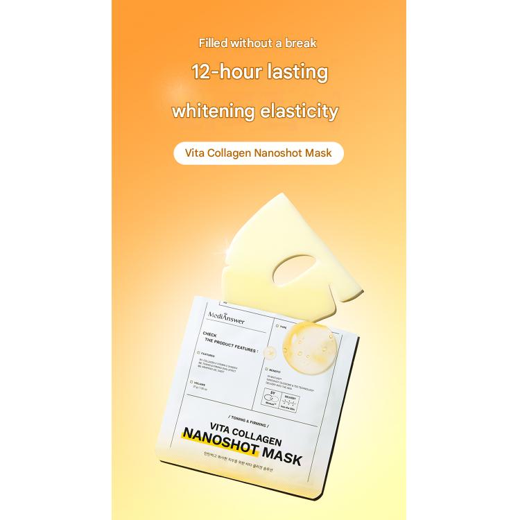 MediAnswer Kollagen Nanoshot Maske (Beruhigend / Porenverfeinernd / Vita / Echter Haut-Fit) (10 Optionen)