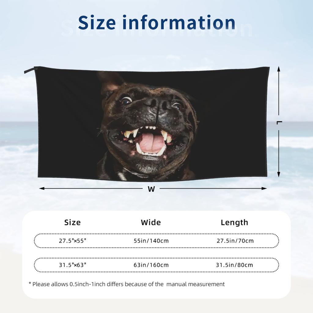 Staffordshire Bull Terrier Beach Towel Soft Microfiber Quick Dry Absorbent Quick Towels For Bath