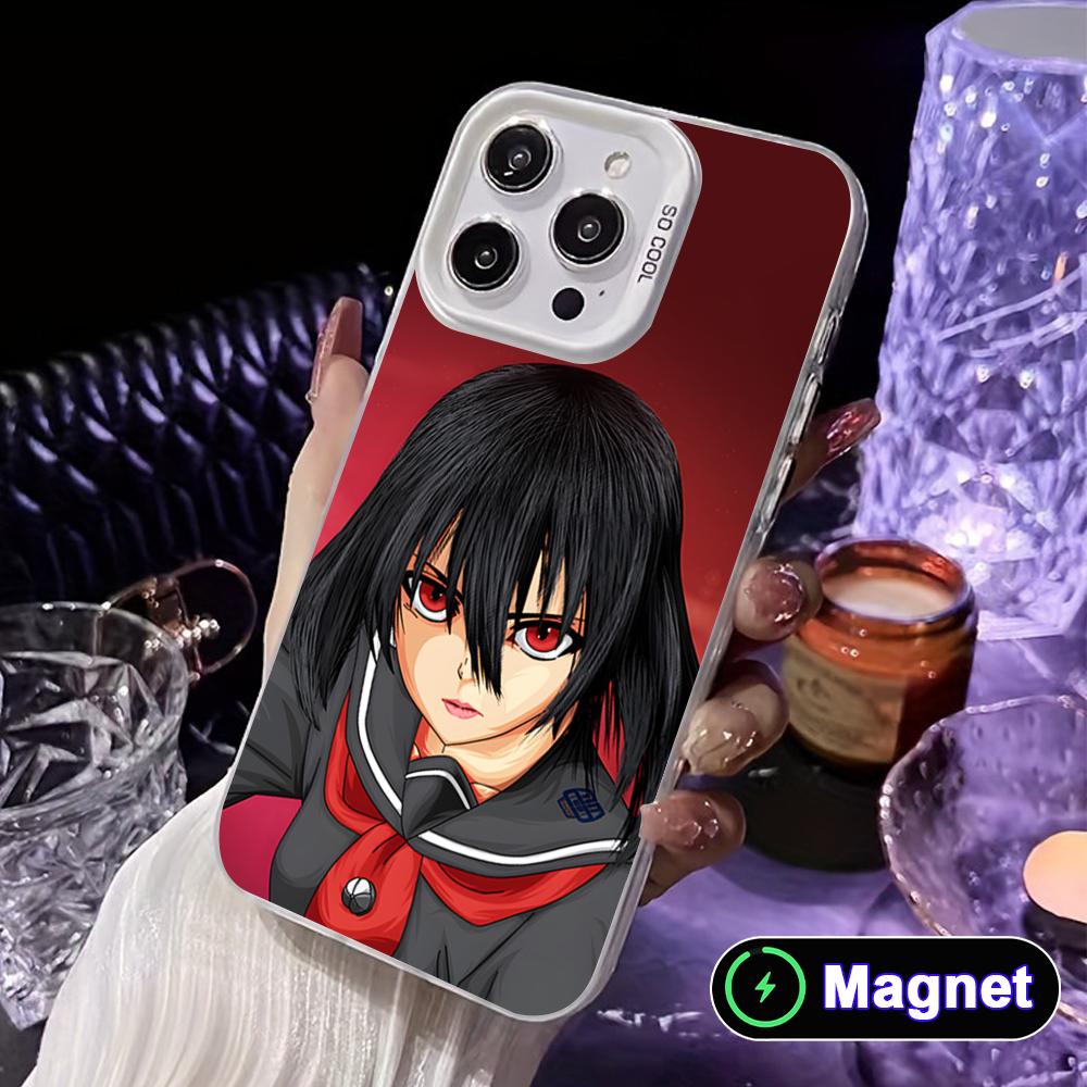 

Akame Kurome White Translucent MagSafe Mobile Phone Case for iPhone 17 16 15 14 13 12 11 X XR XS Air Pro Max Plus Cover iPhone Air