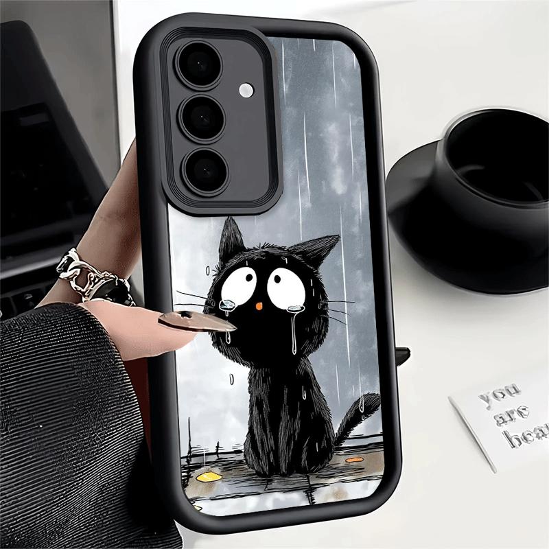 Phone Case for Samsung Galaxy S26 S25 Ultra S24 FE Healing Sense Cat Rain Shell S23 Plus S22 + S21 S20 5G Soft Silicone Funda