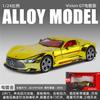 Simulation 1/24 Benz Vision GT Alloy Car Model with Sound Light Pullback Children Boy Diecast Toy Vehicle Gift Miniature Voiture