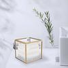 Elegant Glasbomullspinne Förvaringslåda Med Guldaccent Dammtät Transparent Organiserare För Badrum Och Heminredning