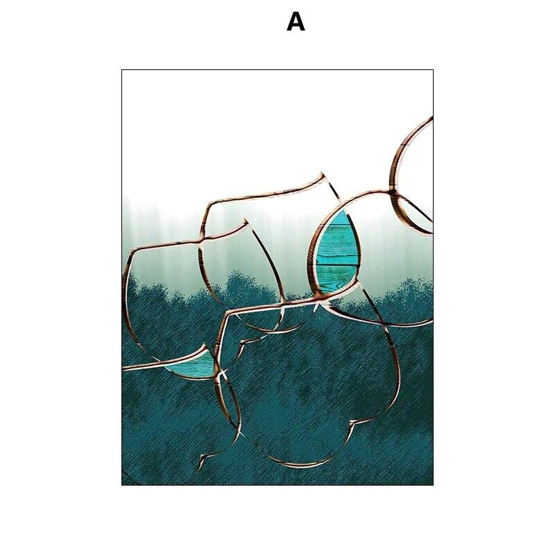 

Абстрактная зеленая цветовая гамма, акварельная картина, холст, картина, настенное искусство, модный постер и принт, современный минималистичный домашний декор 21cm×30cm NoFrame