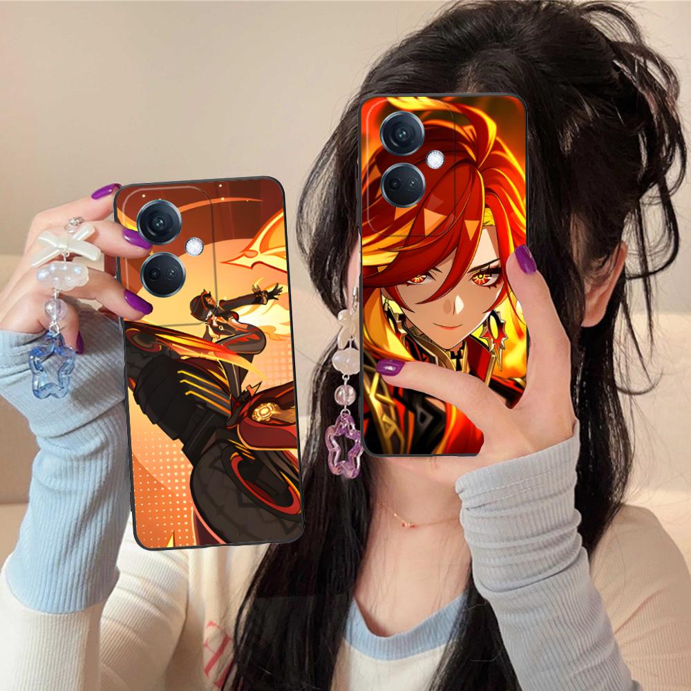 Game GI Mavuika Matte TPU Mobile Phone Case for OPPO Reno 14 13 12 11 10 9 8 7 6 5 F T Pro 5G Colorful Printing Cover