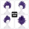 WTB Purple Explosive Hairstyle Short Synthetic Wig Cosplay Wig "My Hero Academy"-Shinso Hitoshi Halloween Festival Short Wig