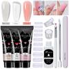 Nail Art Tools Kit 15ml Extension Gel Cat Eye Gel Polish 10pcs Set No UV Light Needed Beginner Set