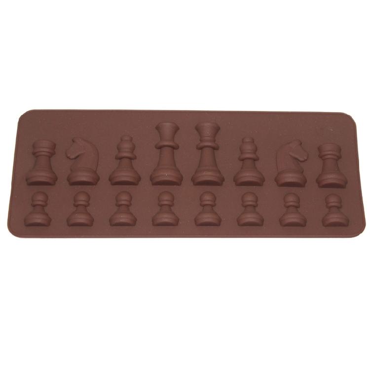 Chess Piece Resin Molds, Brown Silicone Multiple Cavity Molds for Chocolate Treats, Jellies Forms, Resin Craft Piece and Handmade Soap, 8.58 x 3.46 in