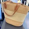 Handmade Large Capacity Straw Shoulder Bag - Trendy 2025 Design with Advanced Zipper for Women