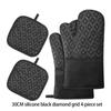 Microwave Cotton Baking Gloves Anti-Scalding Heat Resistant Oven Mitts Bakeware Non-Slip Insulation Gloves