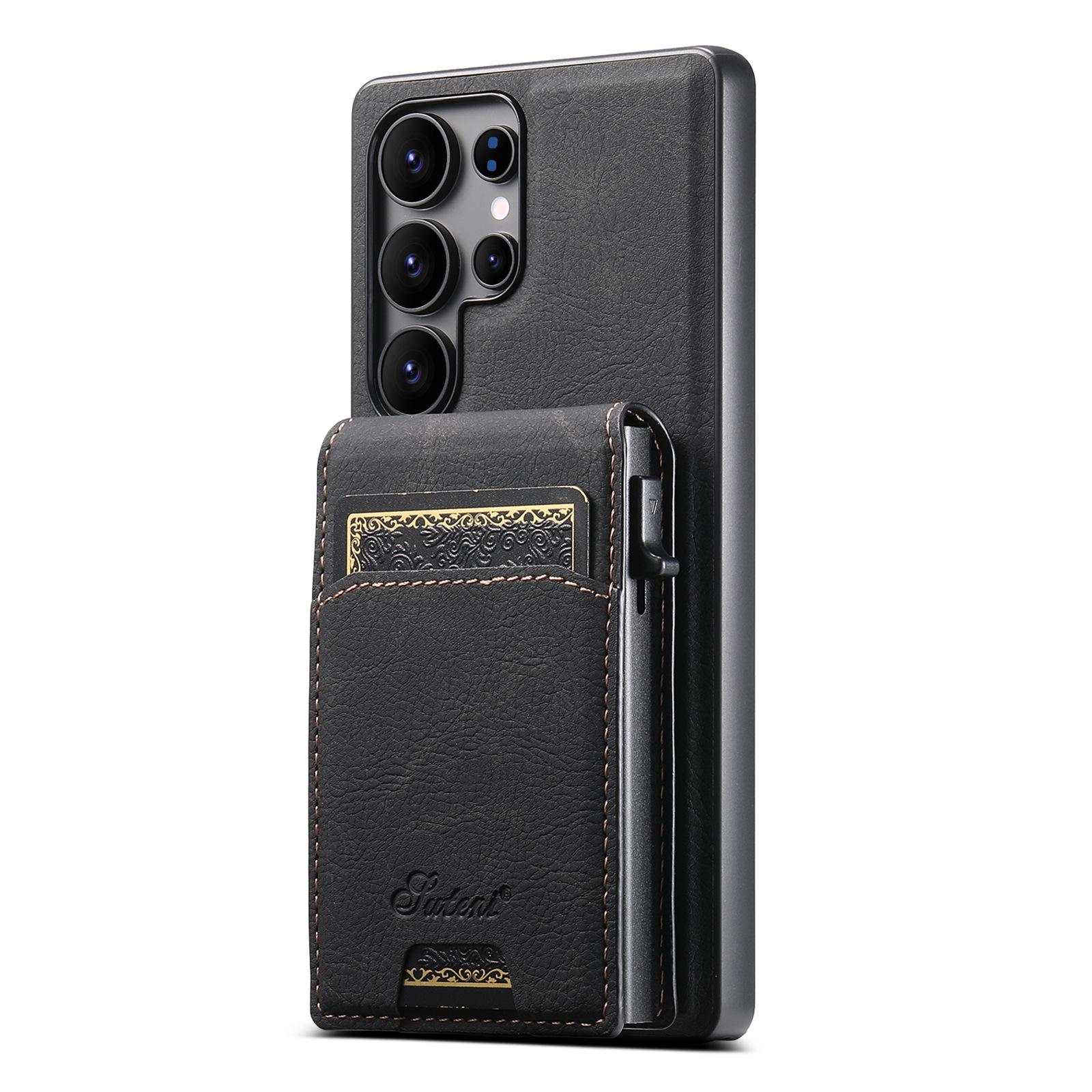 

Detachable Wallet Lychee Grain Leather Case for Samsung Galaxy S25 Ultra S24 Plus S23 S22 Note20 Card Box+Magnetic Phone Cover Galaxy S25 чёрный