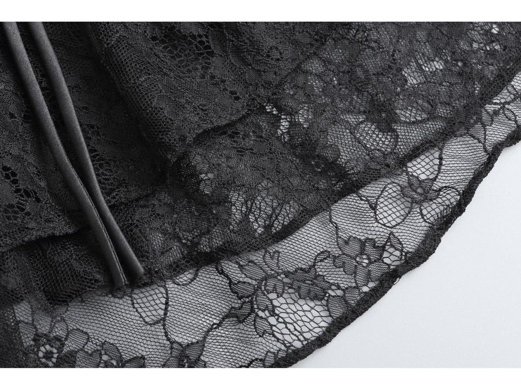 2024 Elegant Chinese Style Lace Cape & Cheongsam Cardigan with Cloud Shoulder Collar