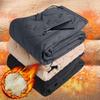 Lamb Wool, Cotton Pants, Padded, Cold Resistant, Men's, Elastic Waistband, Casual Pants, Warm, Long Pants
