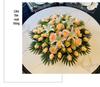 Luxury Round Table Flower Arrangement - Artificial Floral Centerpiece for Dining Tables with Electric Turntable