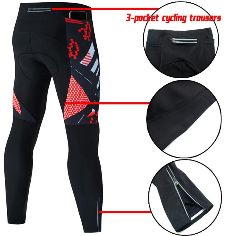 Mens Cycling Pants Quick-Dry Moisture-Wicking Slim Fit Outdoor Road Mountain Bike Apparel