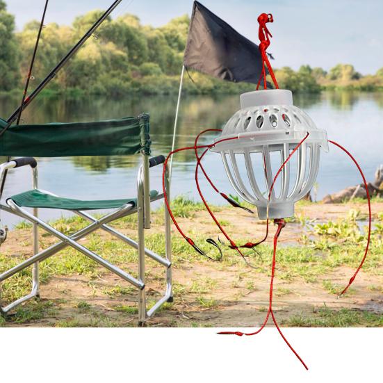 Bighead Carp Fishing Rig Sharp Hooks Strong Line White Baits Cage Fish Attraction Long Lasting Silver Carp Fishing Rig