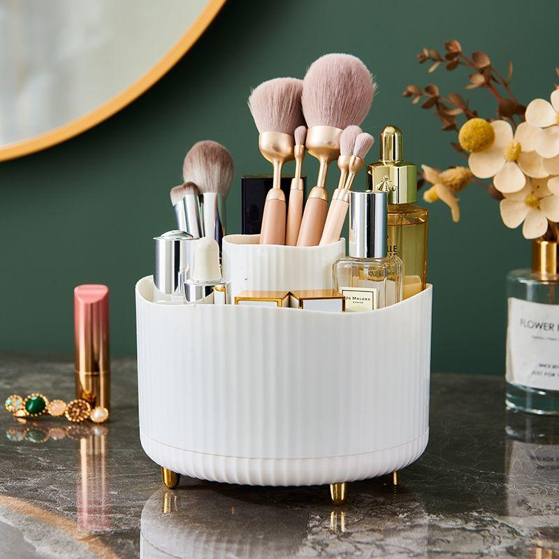 Makeup Storage Box Eyebrow Pencil Makeup Brush Storage Stand Rotating Pen Holder 360 Degree Desktop Cosmetics Storage Tube