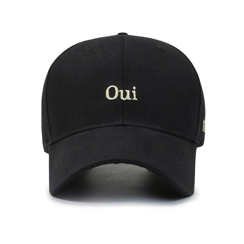 Oui Letters Embroidery Non Duck Cap Girl Spring Autumn Outdoor Running Sports