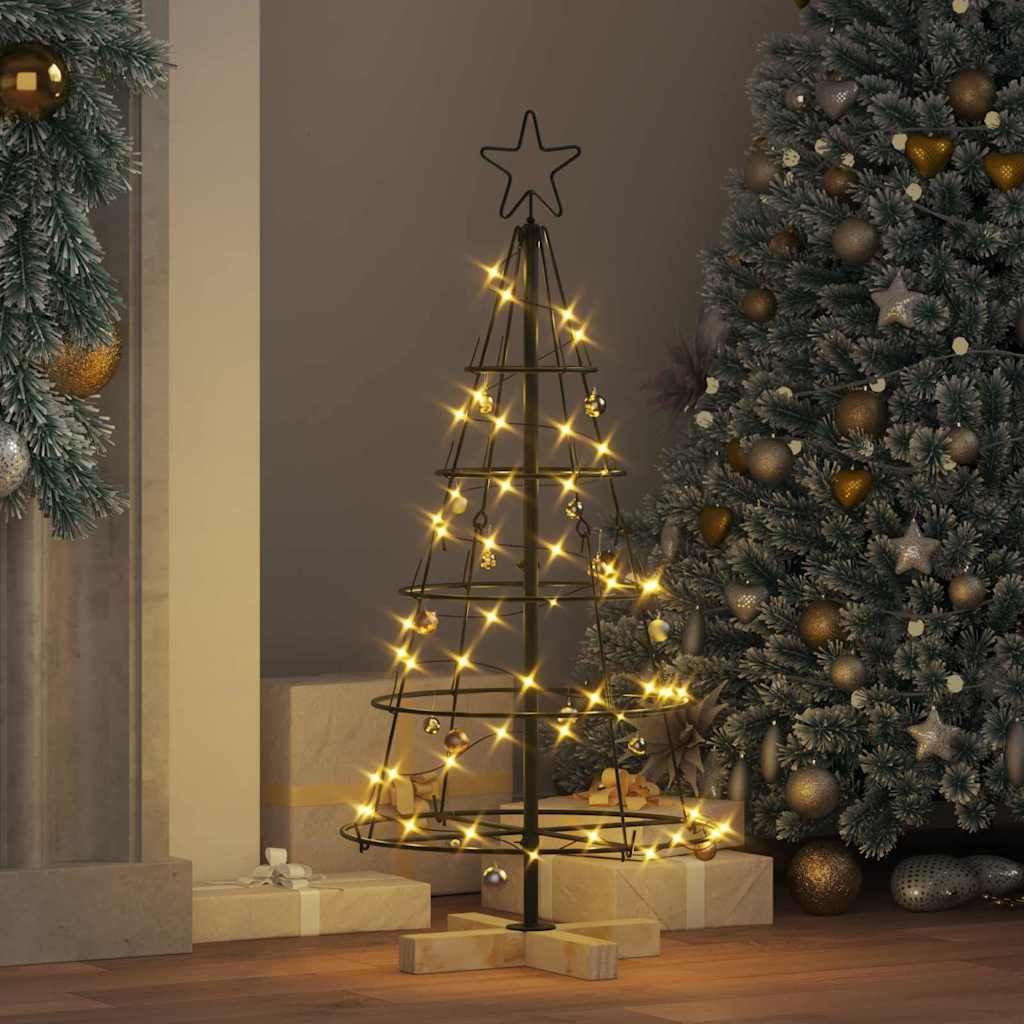 Christmas Decoration with Stand Black 90 cm Steel