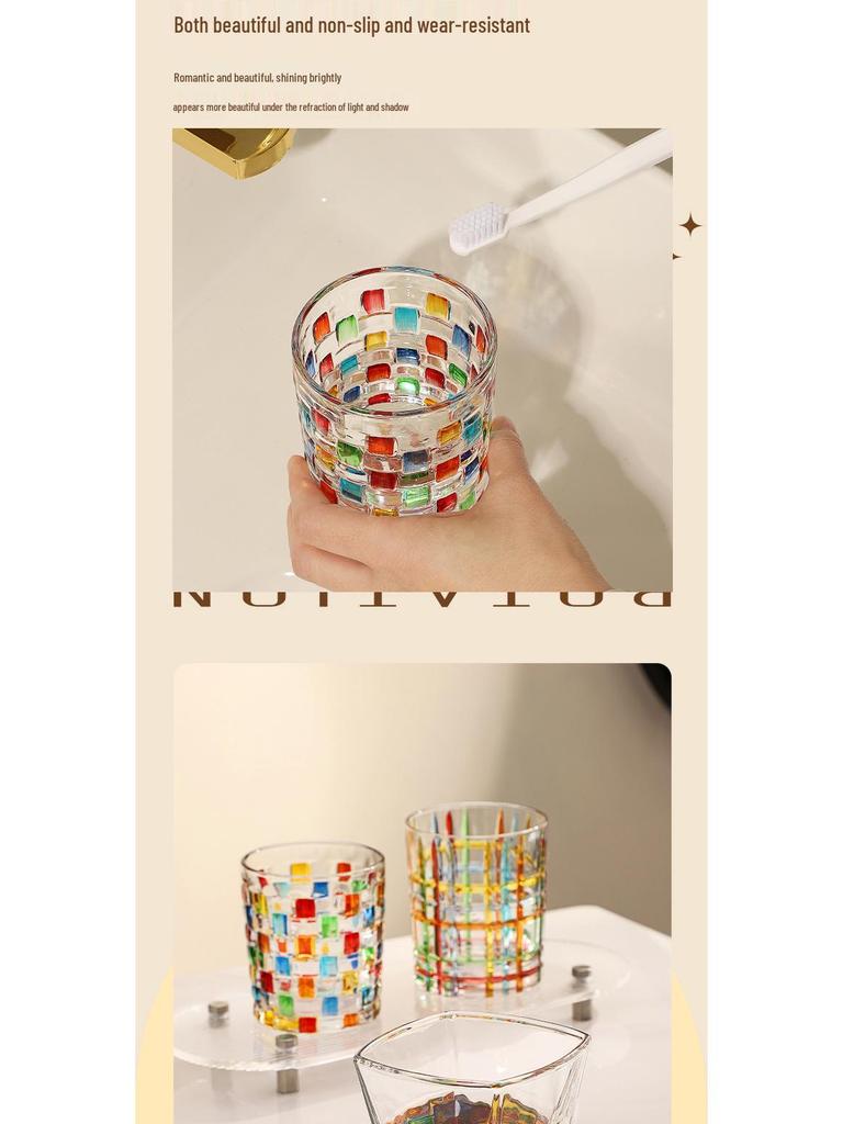 Luxury Glass Toothbrush and Mouthwash Cup Set for Couples